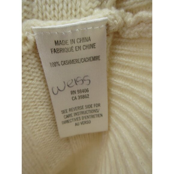 Theory Sweater Medium Cashmere Pullover Ribbed Striped Preppy * - Picture 10 of 11